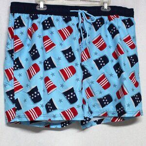 Men's Way To Celebrate XL 40-42 Above The Knee Graphic Party Swim Shorts